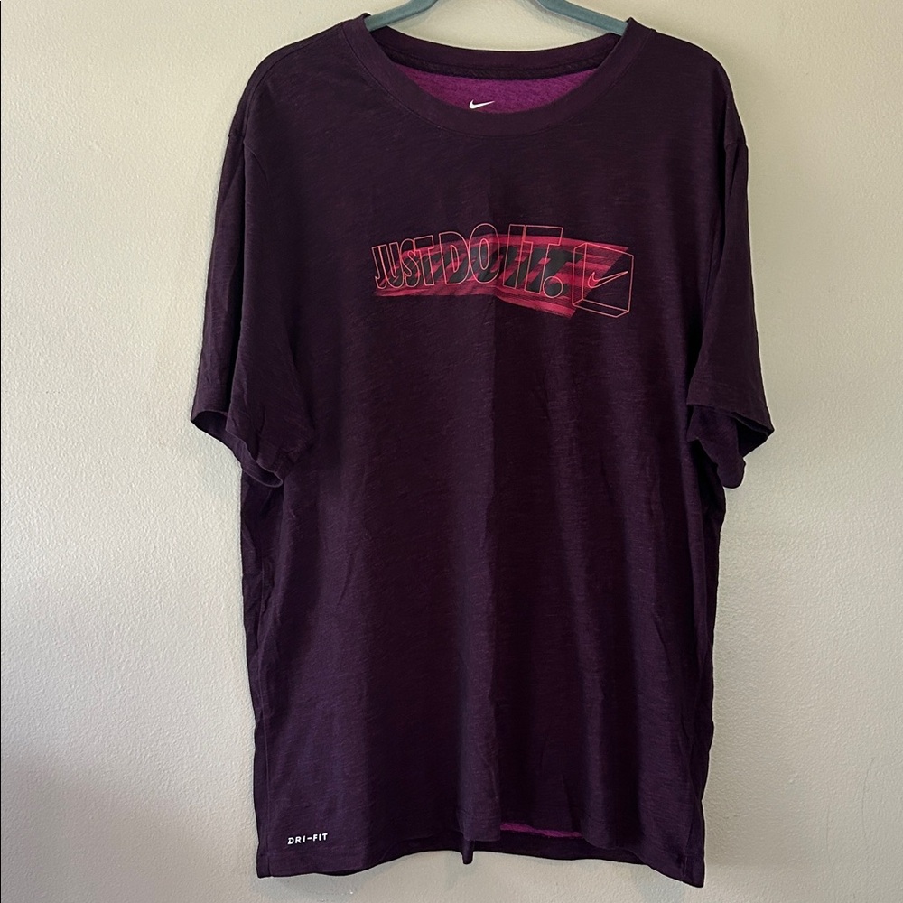 Nike Men's Dark Purple 'Just Do It' Tee